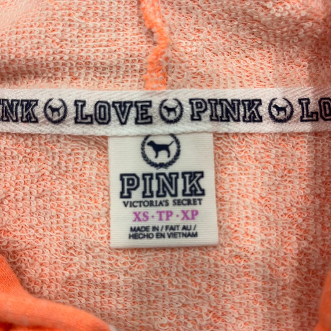 XS 핑크 X 빅토리아시크릿 후드집업 상품이미지4
