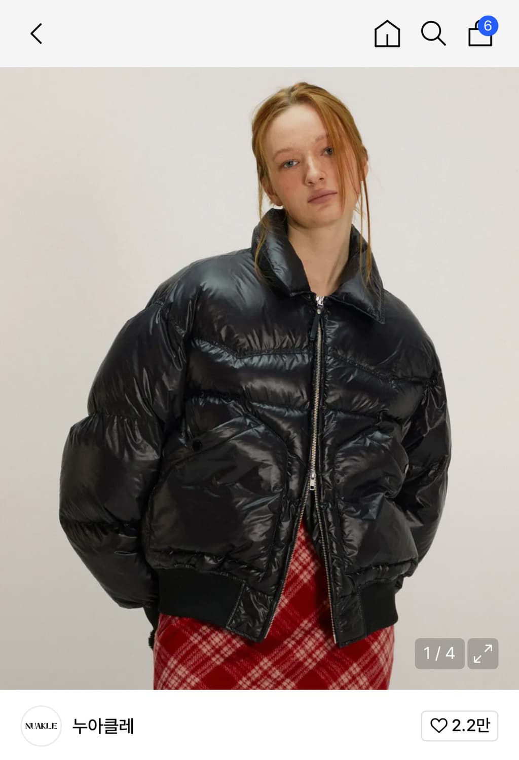 누아클레 웨스턴 카라 숏패딩 상품이미지2