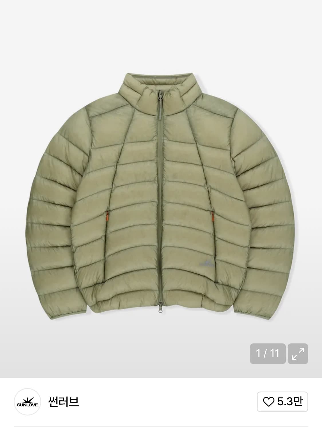 썬러브 패딩 카키 상품이미지1