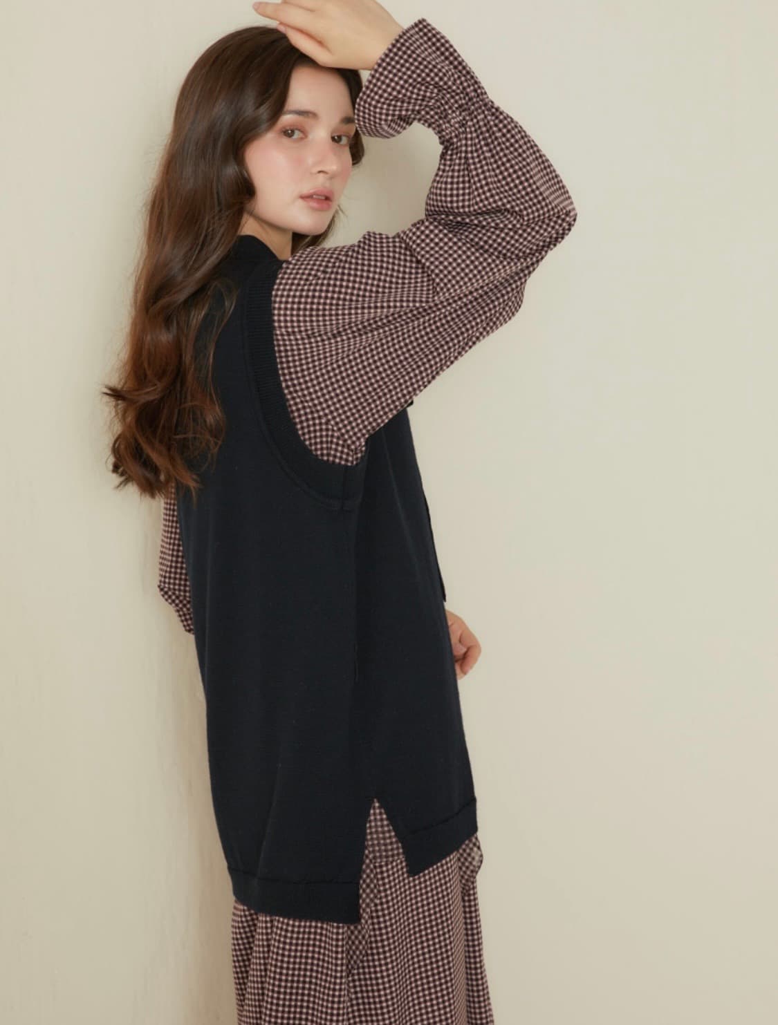 카티아조 블랙레이블 럭셔리 울 베스트 시크 블랙 새상품(내용필) 상품이미지2