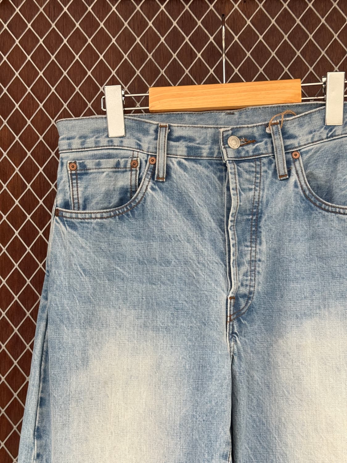 아웃스탠딩 신치백 셀비지 데님팬츠 연청 32 상품이미지2