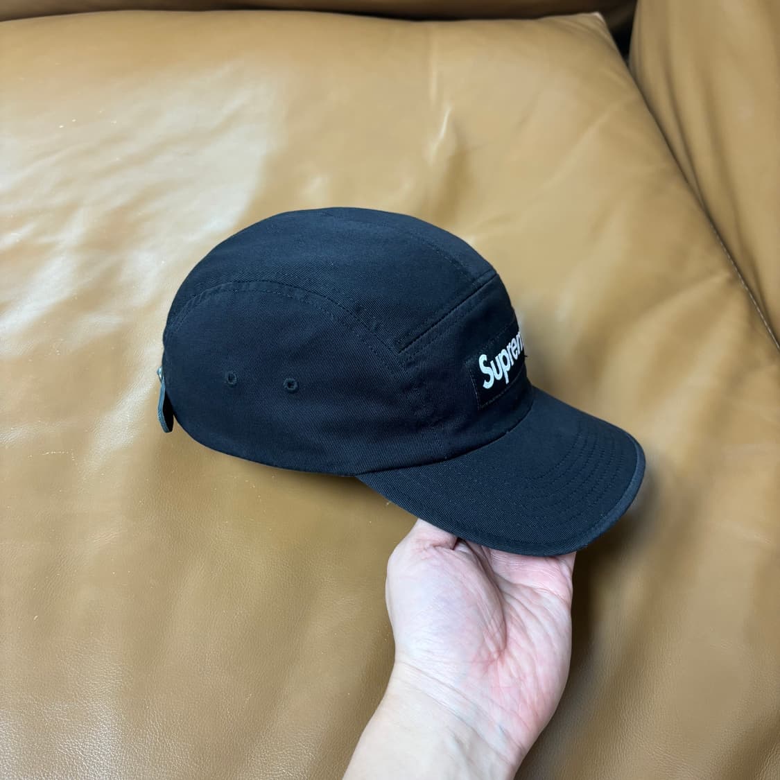 슈프림 캠프캡 모자 박스로고 블랙 상품이미지3