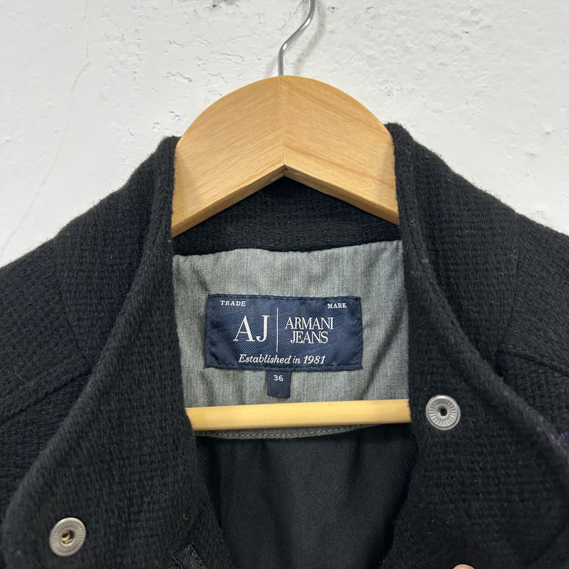 아르마니 블랙 스트링 울 자켓  상품이미지6