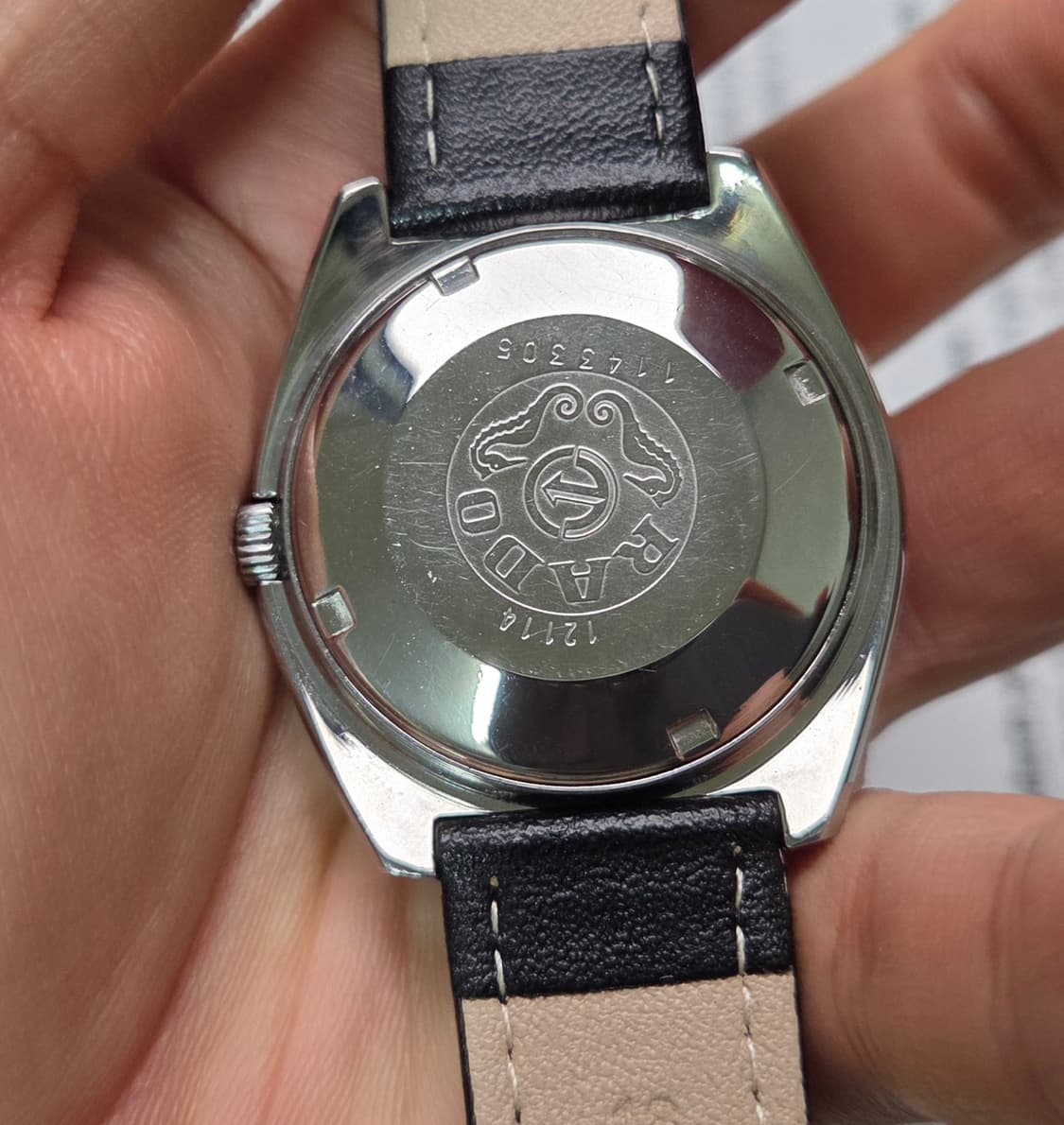 빈티지 라도 실버호스 플루티드베젤 순정 실버판 데이데이트 오토매틱 
 상품이미지6