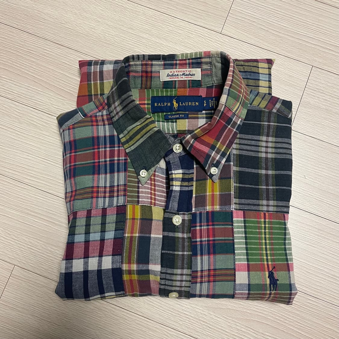 폴로 랄프로렌 패치워크 셔츠 S 상품이미지1