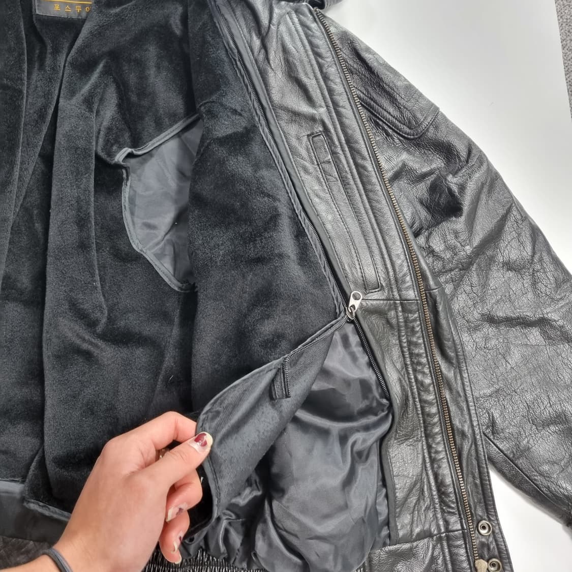 빈티지 A2 레더자켓 퍼탈부착 상품이미지5