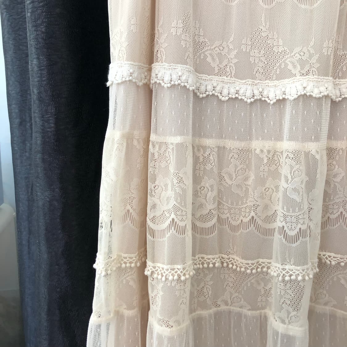 Vintage 💿 coward beige lace s 상품이미지7