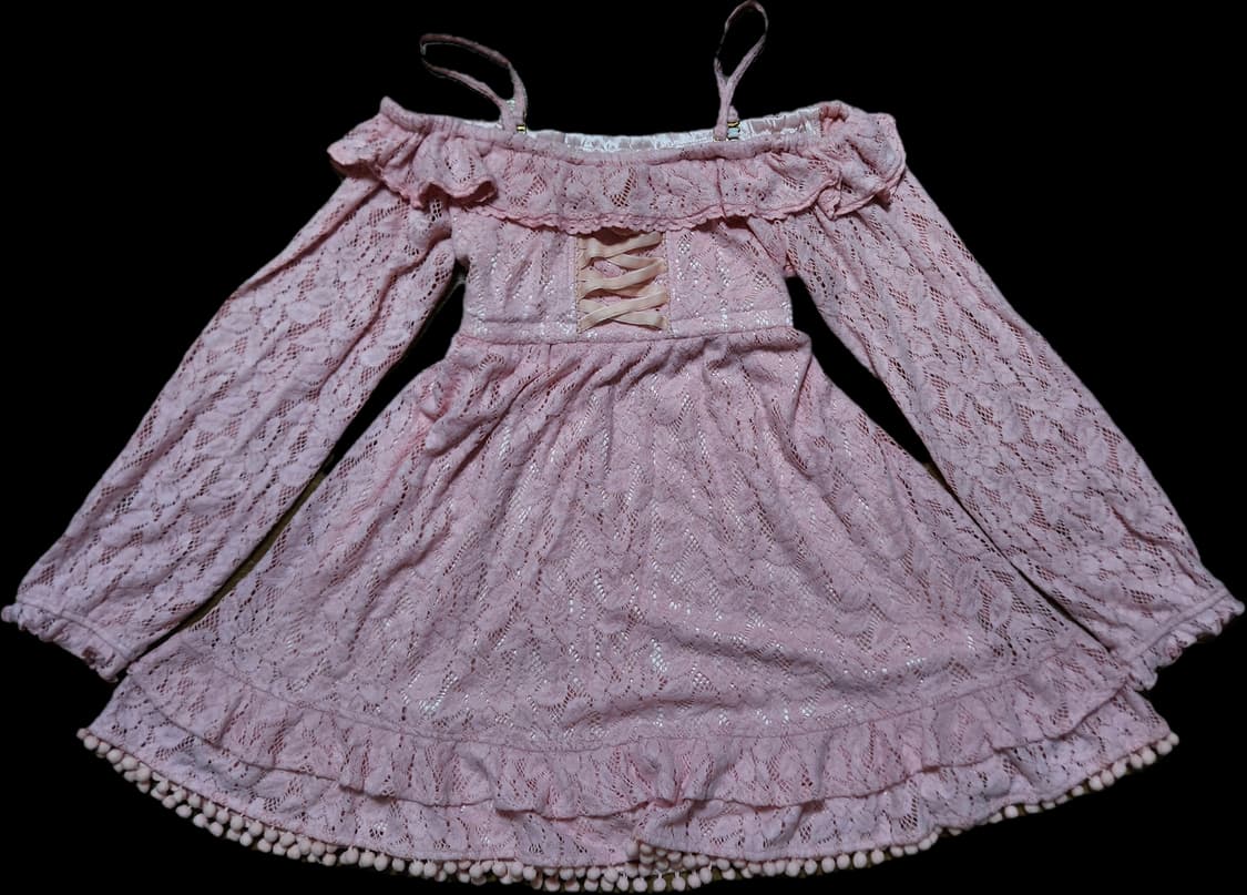 유일매물 트랄라라 희귀 고전 딸기우유 오프숄더 원피스 핑크 상품이미지2