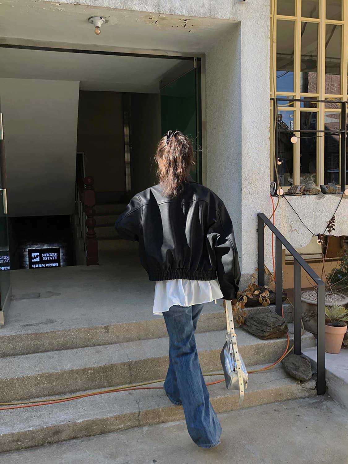 오브 오버핏 빈티지 가죽 레더 자켓 free 상품이미지6