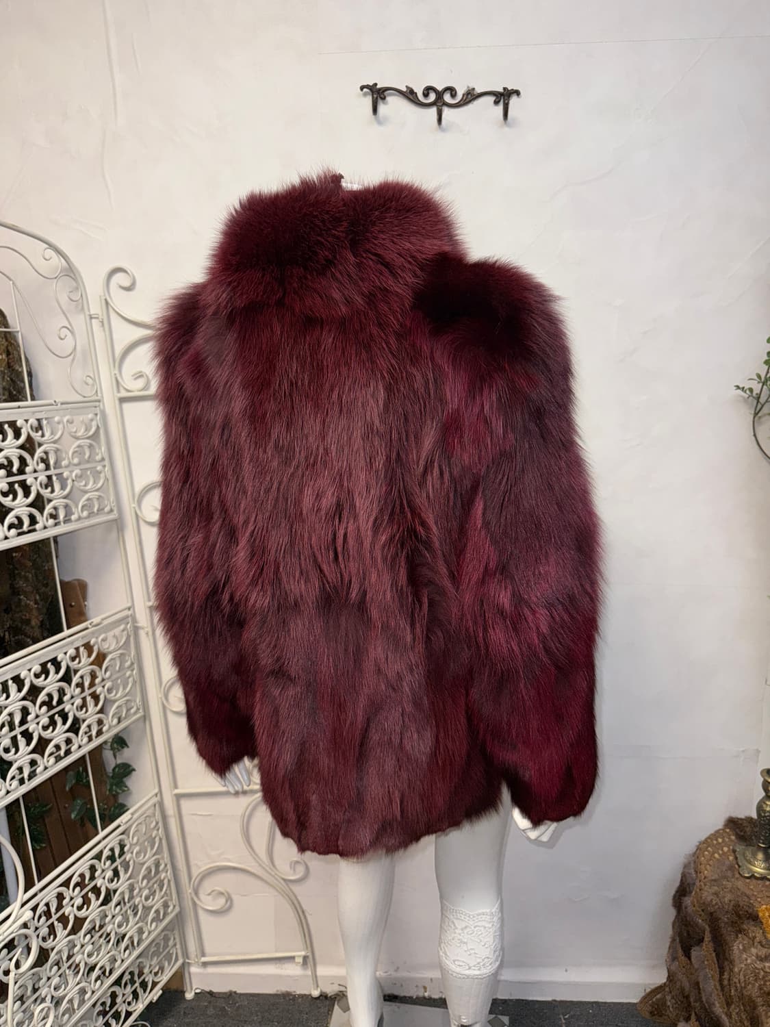 SAGA FOX burgundy fox fur coat jacket  상품이미지7