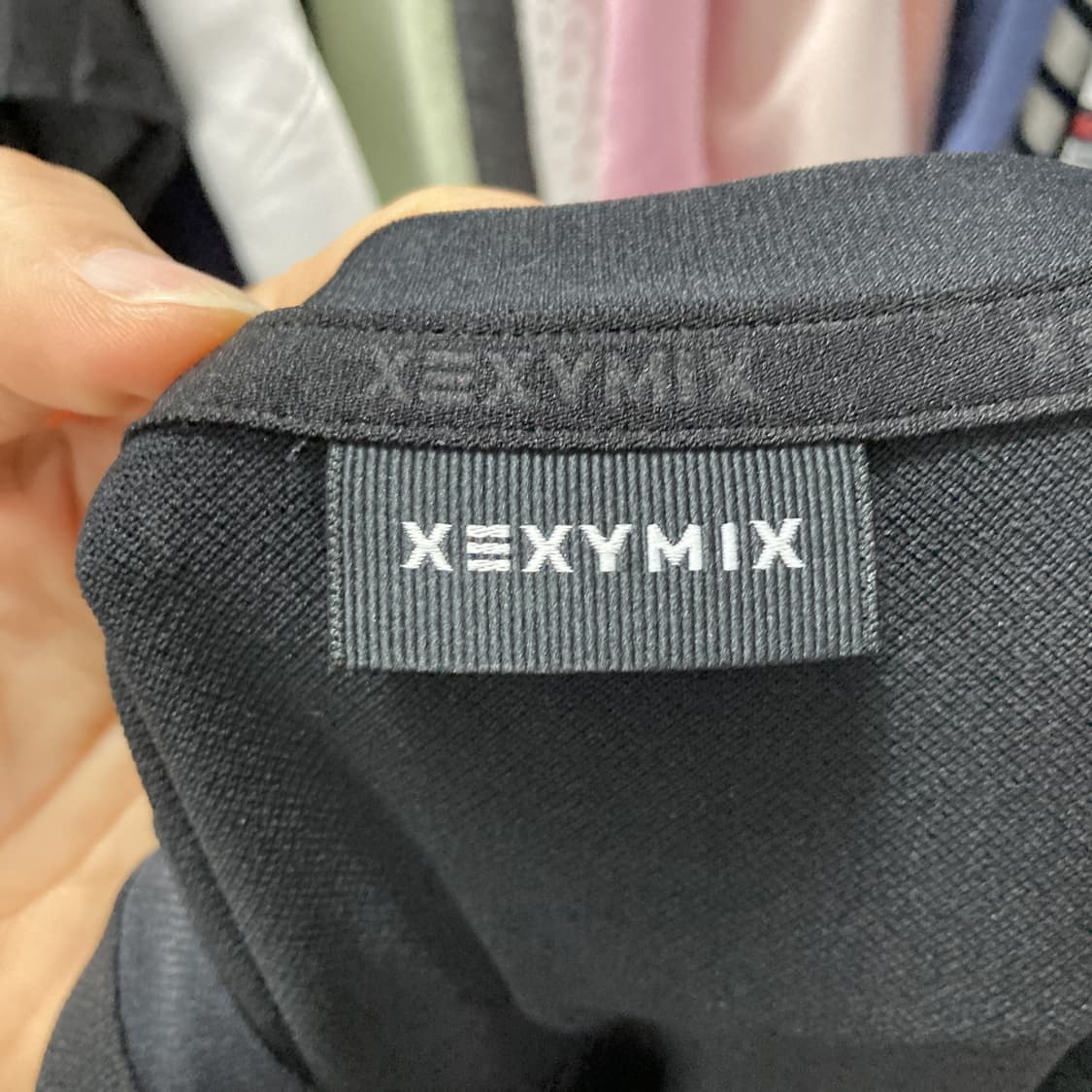 젝시믹스 2025 배색 크롭 숏슬리브 반팔 L  상품이미지4