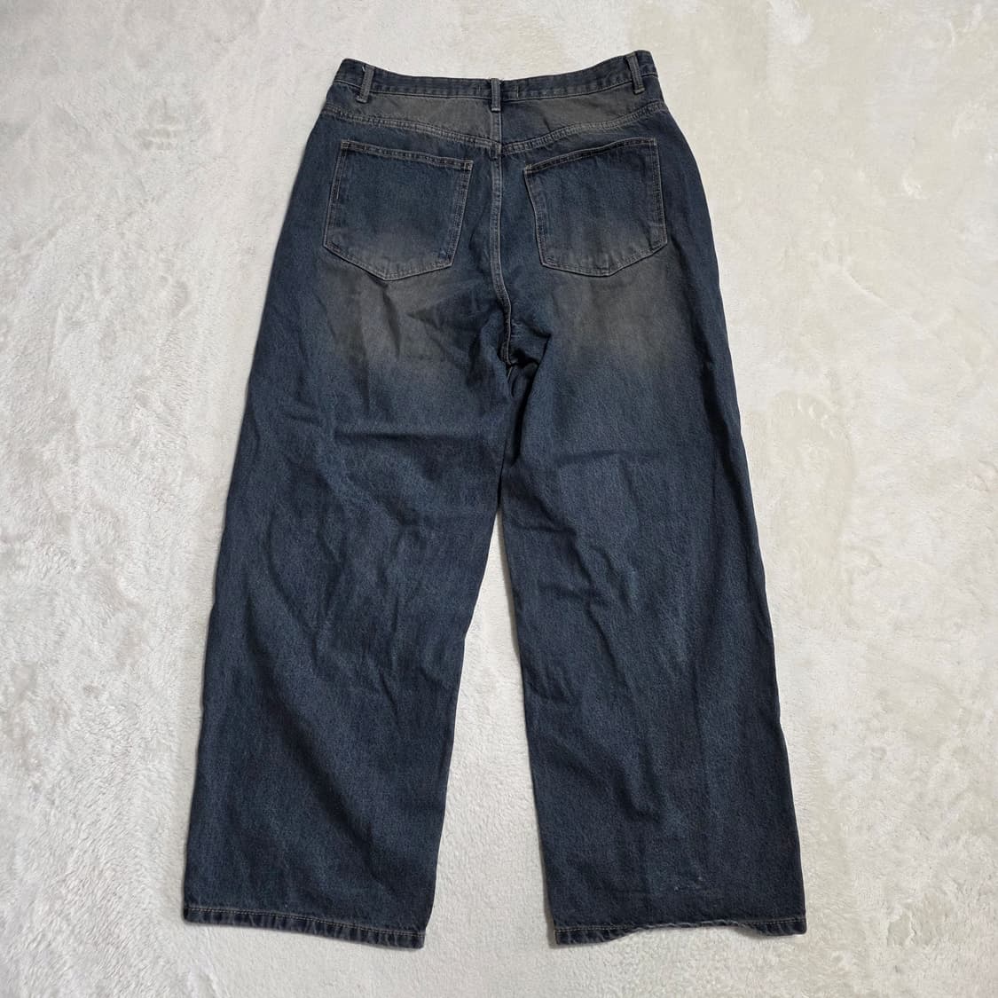 (L)ROFL 빈티지 워싱 와이드 데님 팬츠  상품이미지3