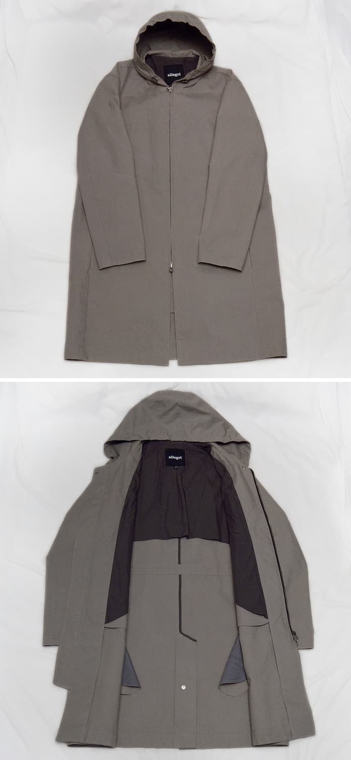 알레그리 코튼 하드쉘 더블페이스 후디드 롱자켓 (50 / 100-105) 상품이미지3