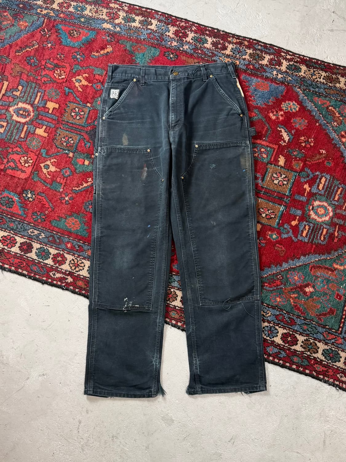 OG USA Made 칼하트 B01 더블니 블랙 칼하트 썩블니 카펜터 상품이미지1