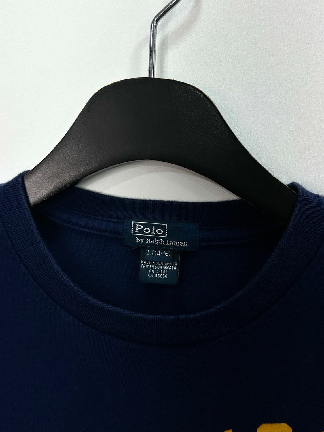 폴로 키즈 옐로우로고 롱슬리브 네이비 L 상품이미지3