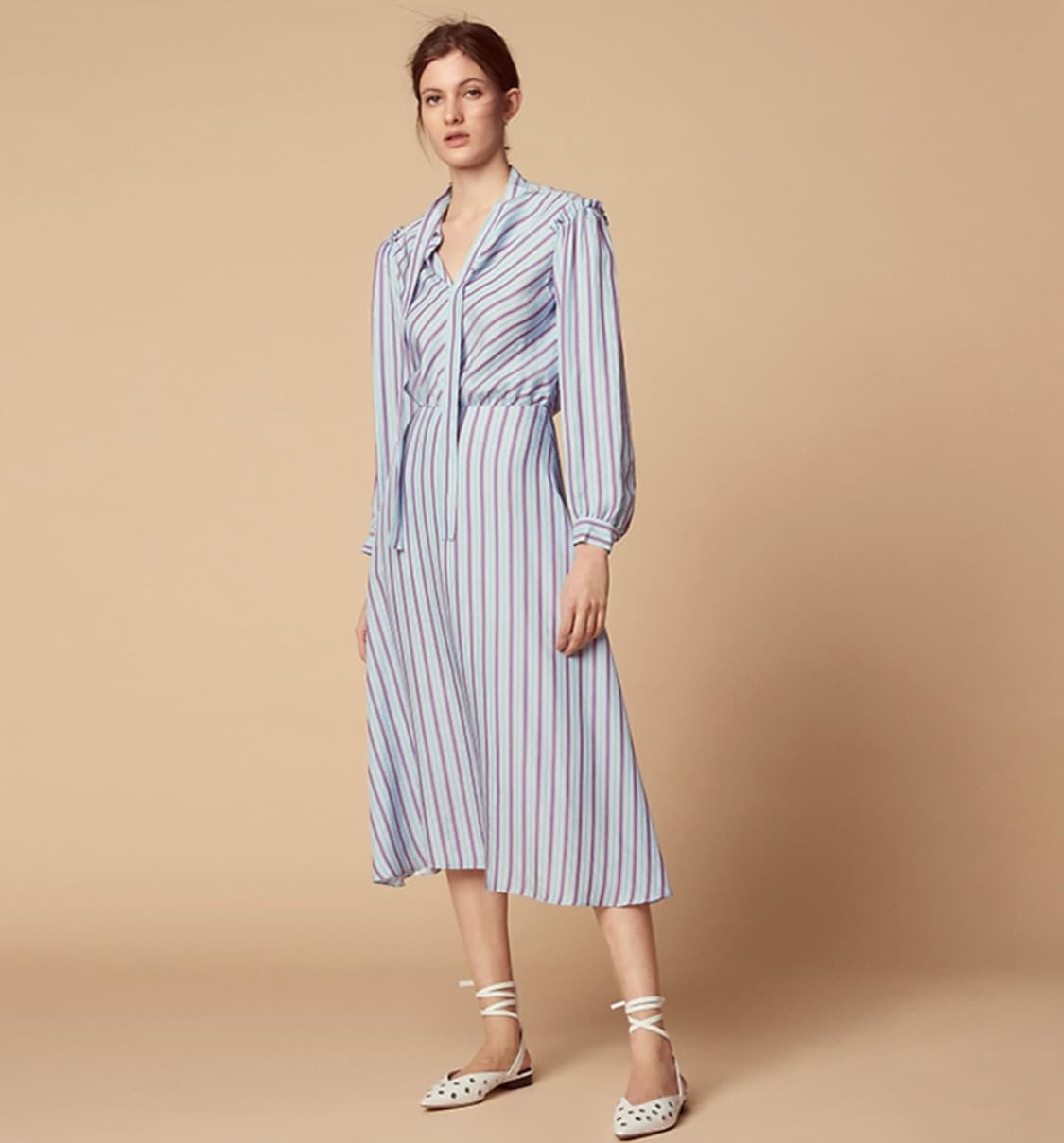 산드로 스트라이프 롱원피스 36사이즈 상품이미지1