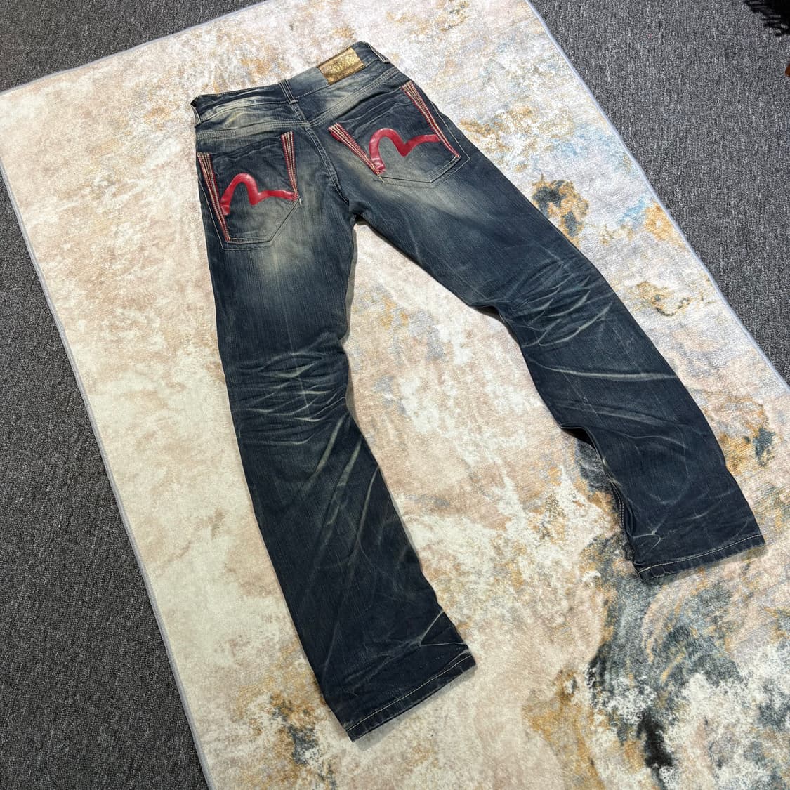 에비수 빈티지 워싱 데님팬츠 상품이미지1