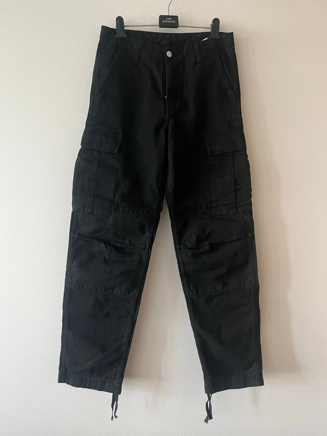 칼하트 WIP 모라가 트윌 레귤러 카고 팬츠 블랙 상품이미지2