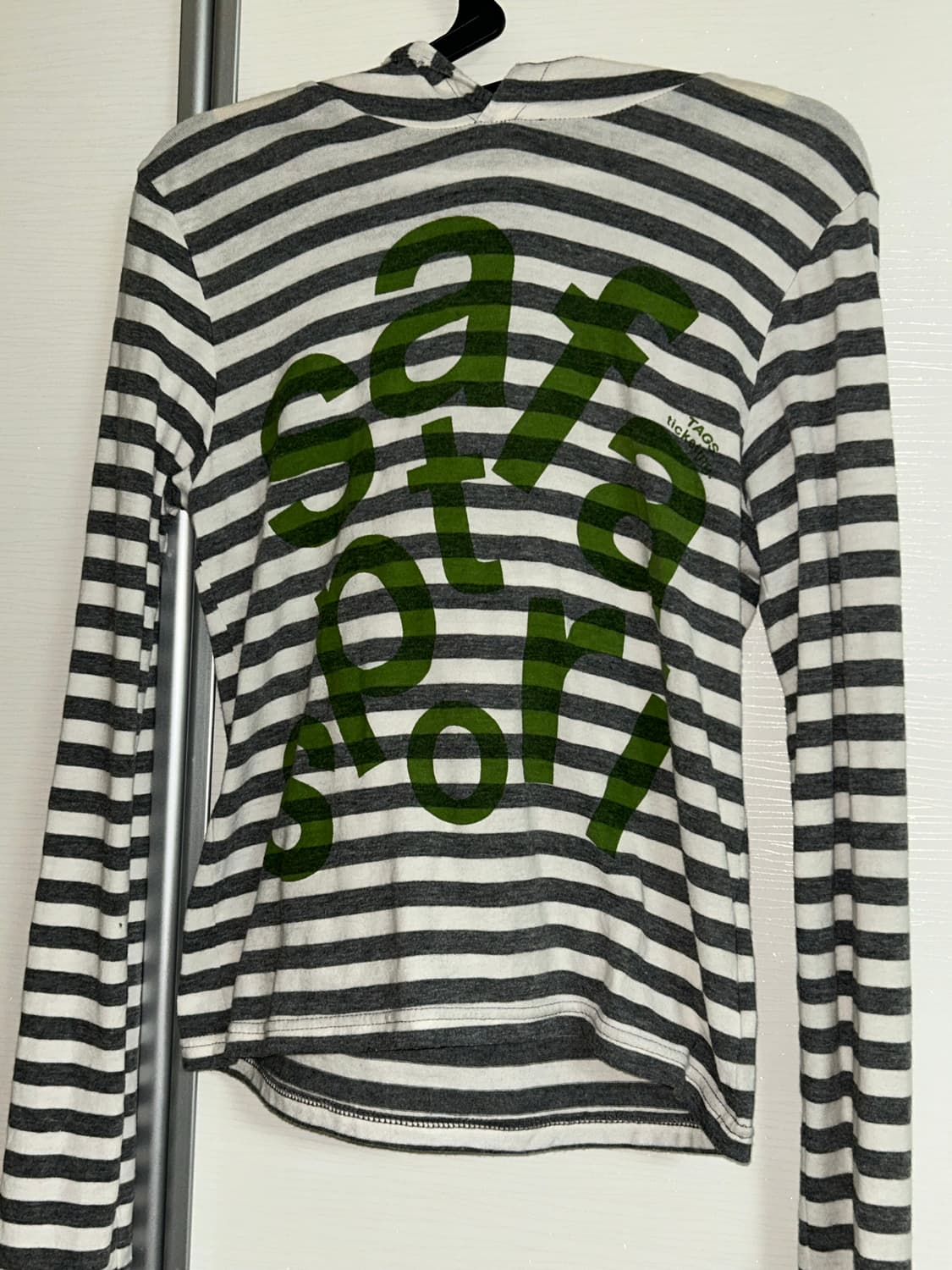 사파리스팟 1/2 TICKETING STRIPE BORDER HOODIE 상품이미지1