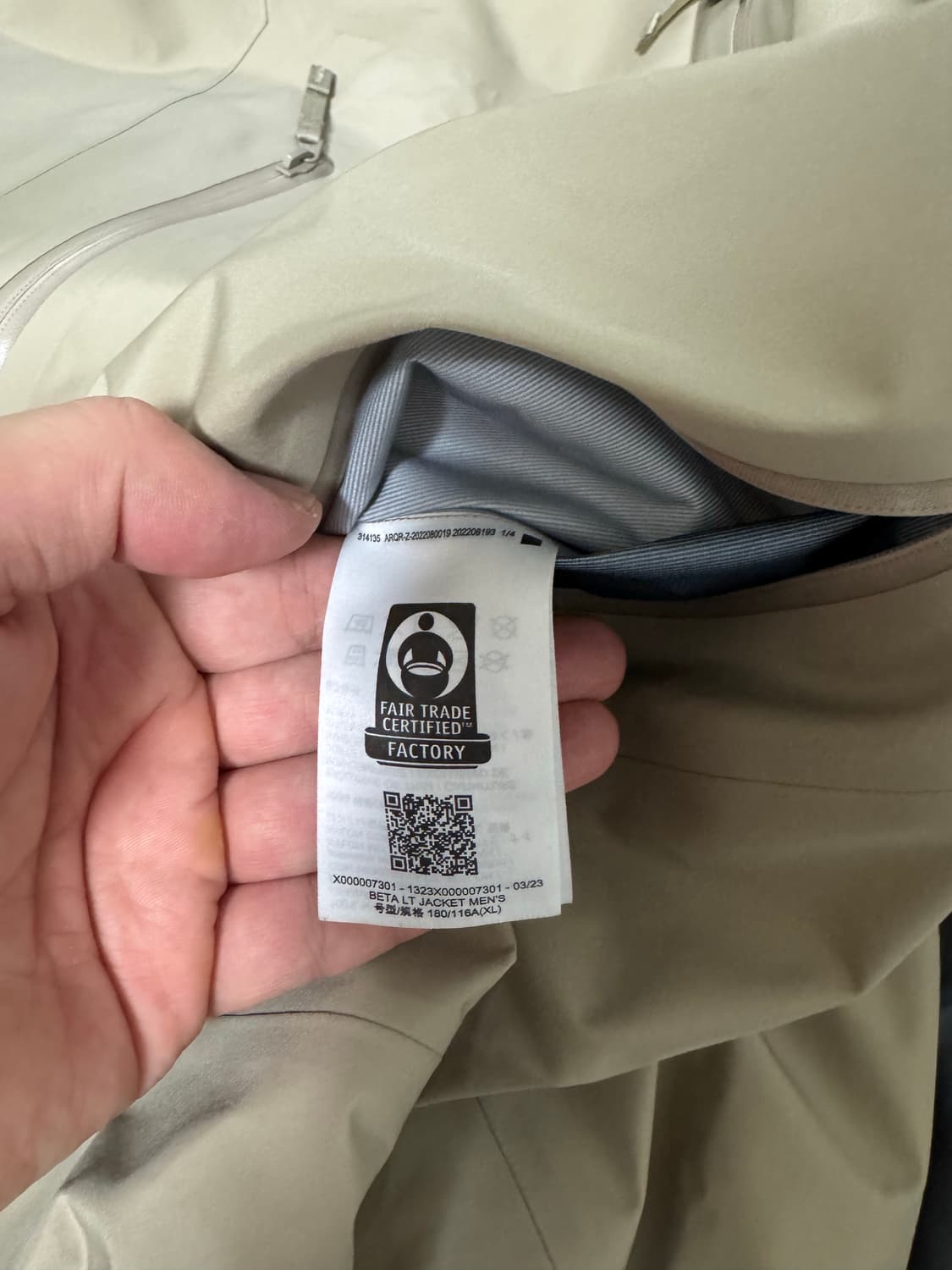 아크테릭스 베타 LT 자켓 스모크 블러프 XL 상품이미지3