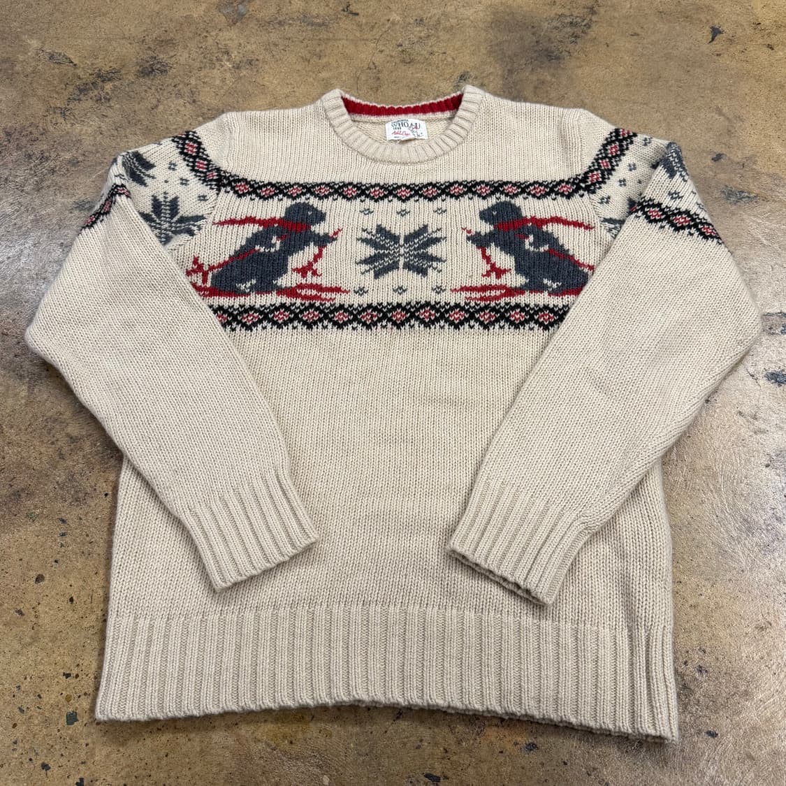 후아유 모리 빈티지 베이지 니트 상품이미지2