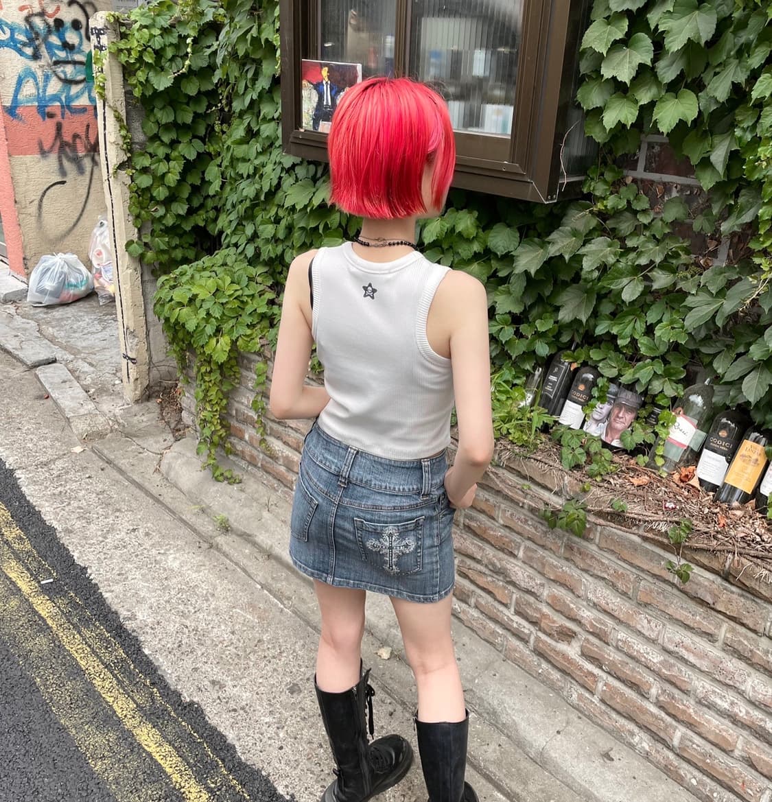 빈티지 데님 스커트 상품이미지5