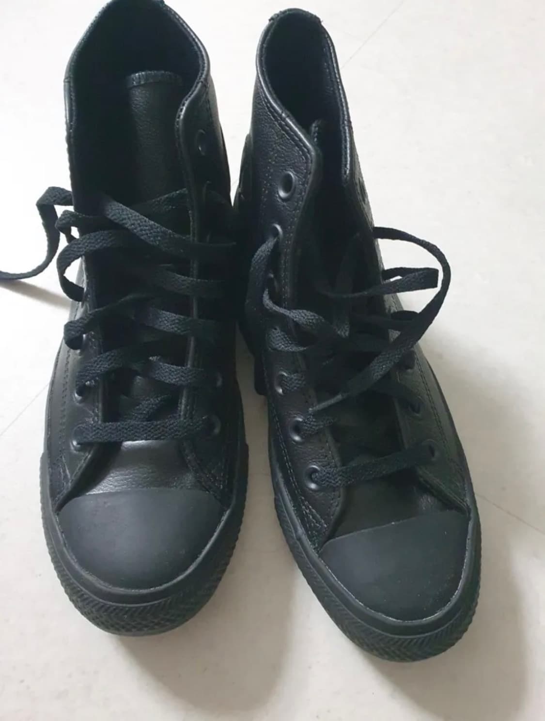 컨버스 척테일러 올스타 레더 블랙 모노 240 상품이미지3