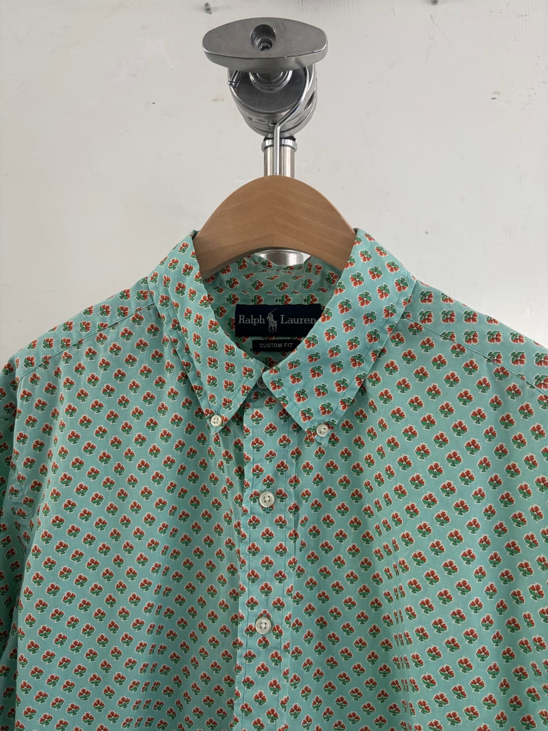 Polo 폴로 랄프로렌 민트 플라워 패턴 커스텀 핏 반팔 셔츠  상품이미지2