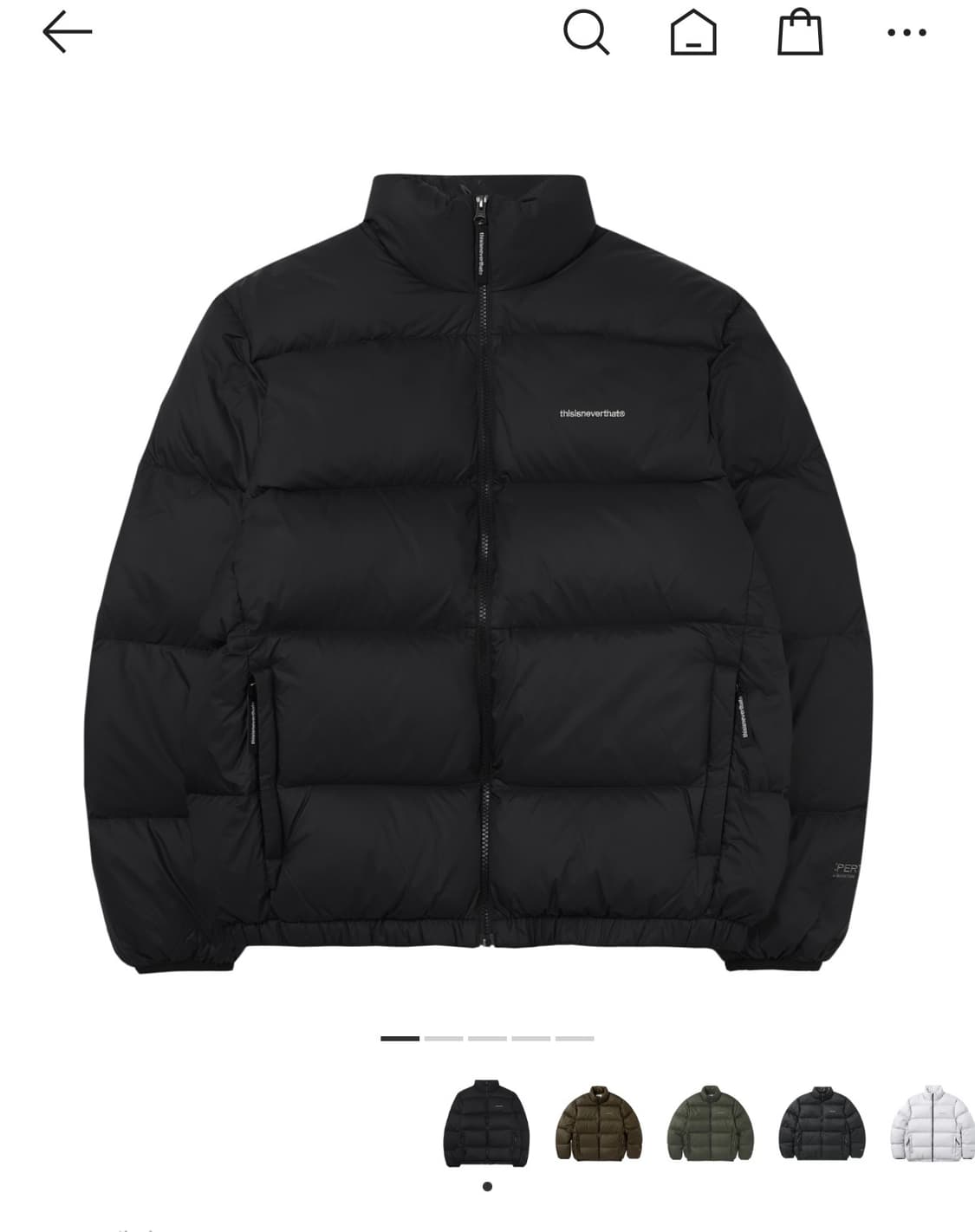 디스이즈네버댓 퍼텍스 T 다운 자켓 블랙 M 상품이미지1