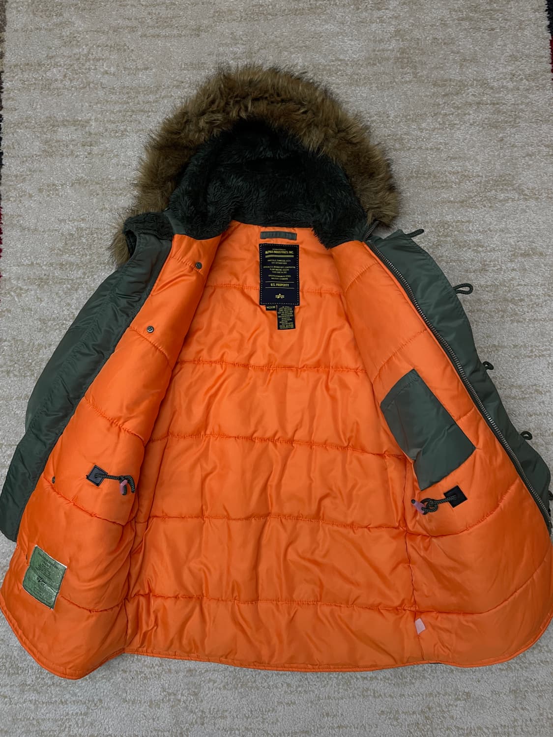 [M] 알파인더스트리 N3-B 패딩 점퍼 자켓 야상 빈티지 상품이미지4