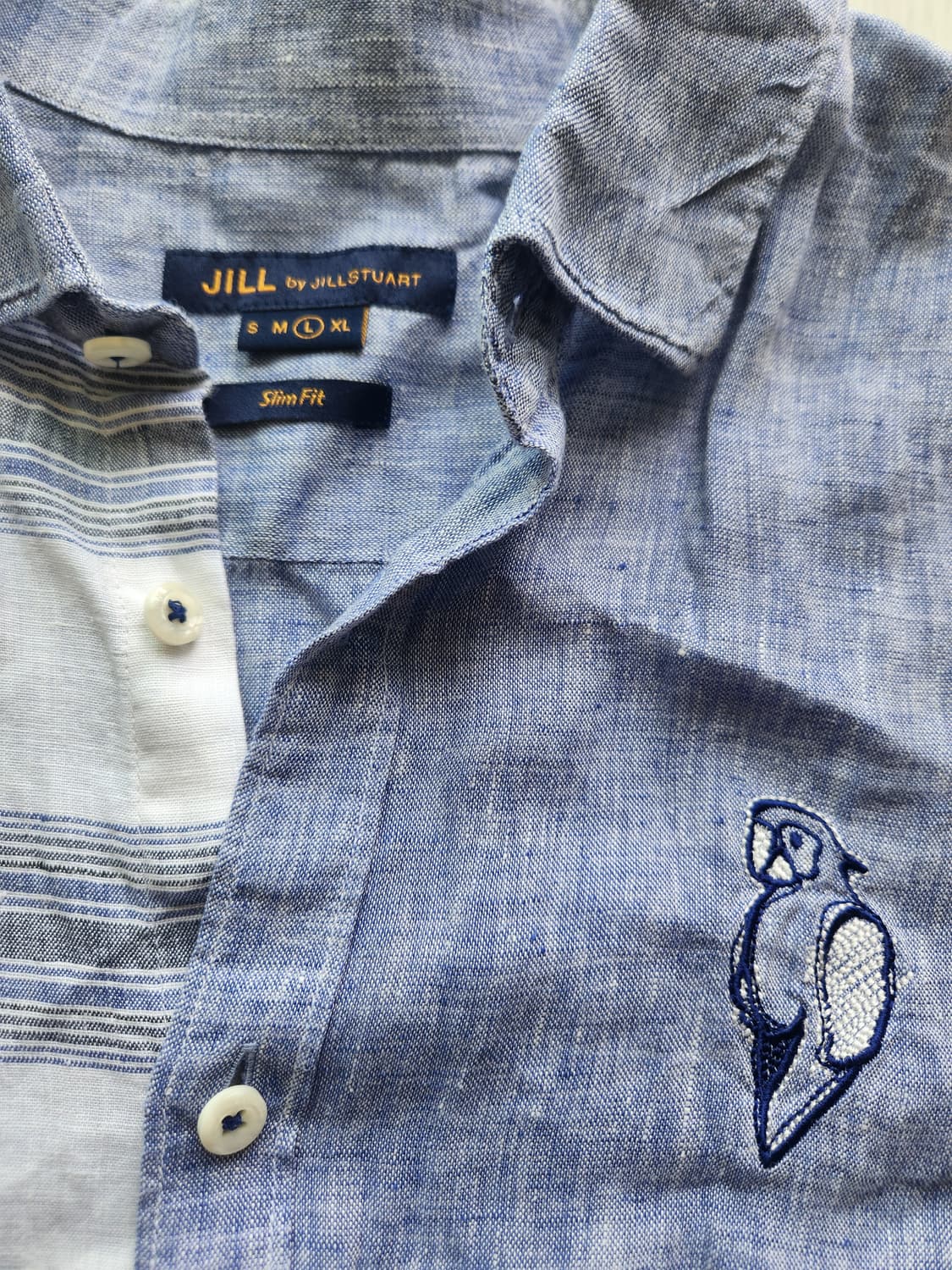 질스튜어트 앵무새 린넨 셔츠 L 상품이미지2