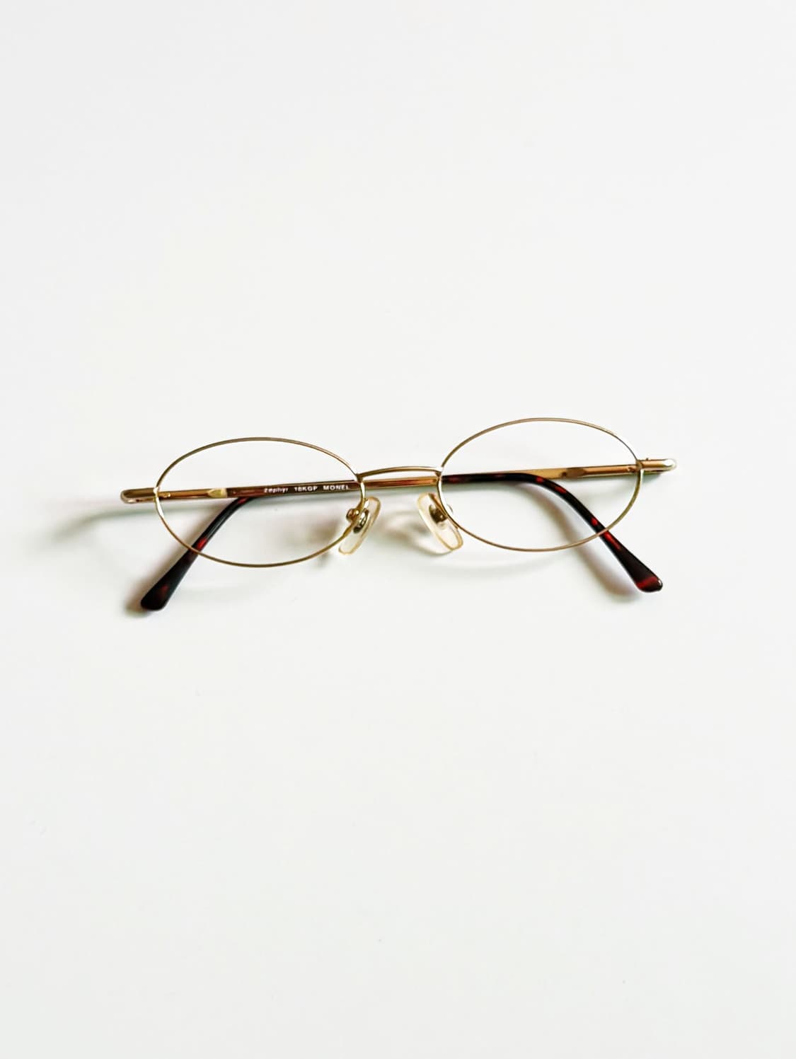 Zephyr 골드 슬림 오벌 메탈 프레임 빈티지 안경 상품이미지1