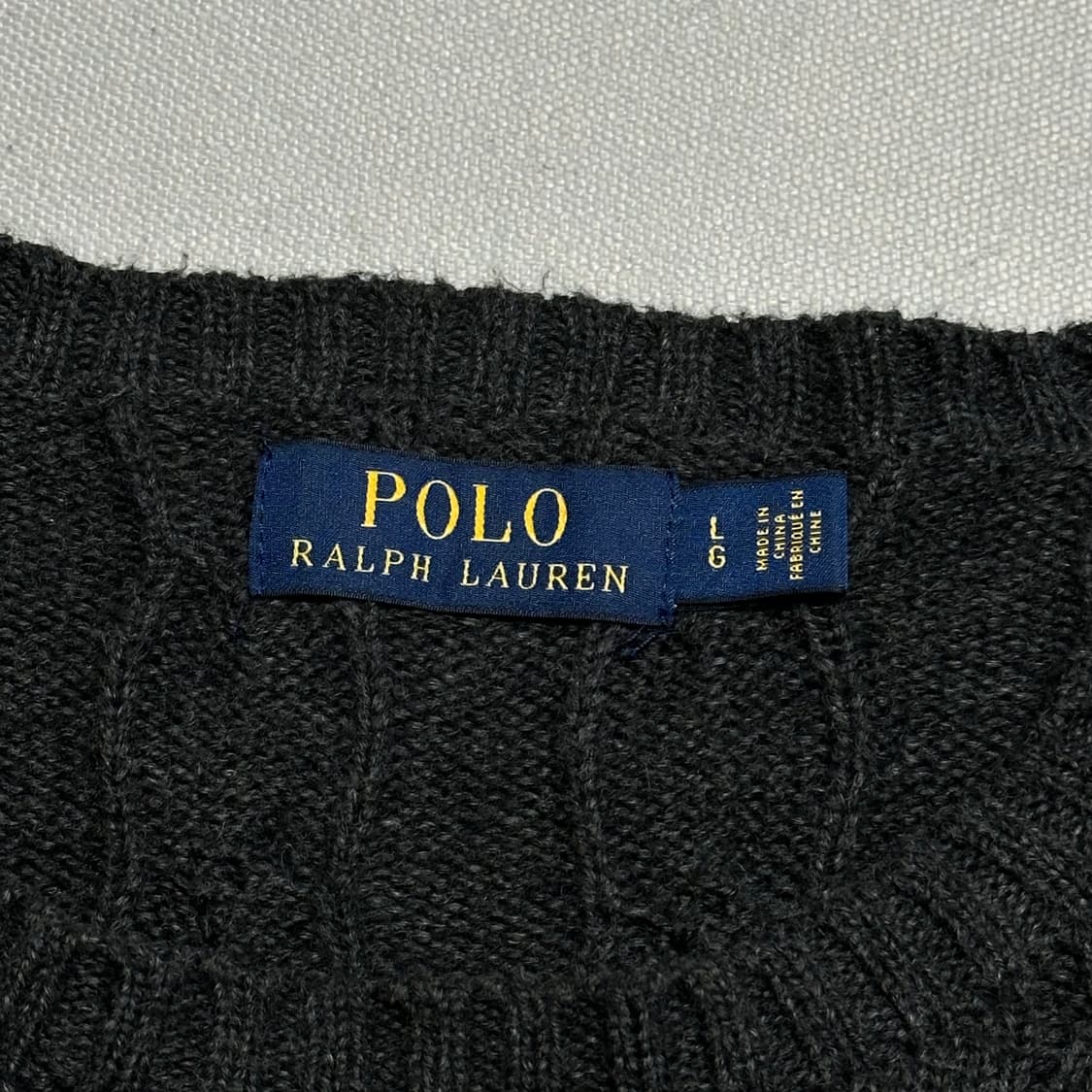 Polo Ralph Lauren 코튼 케이블 차콜 니트 상품이미지3