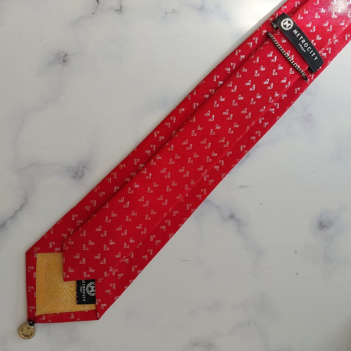 메트로시티 레드 자카드 패턴 넥타이 7.1cm A+등급 K2003
 상품이미지8