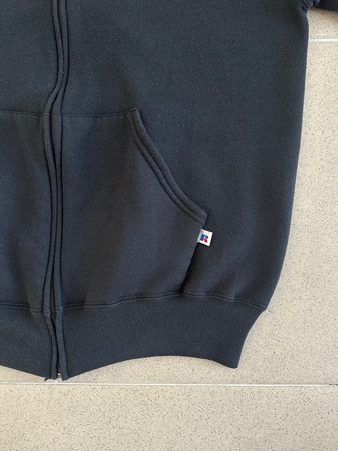 90s 빈티지 러셀 후드집업 블랙 XL USA 상품이미지3