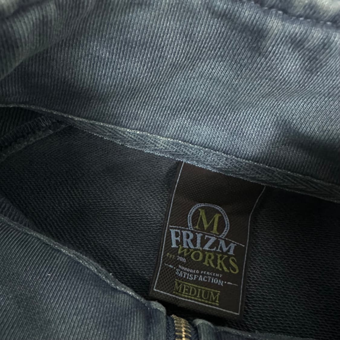 M 프리즘웍스 피그먼트 오버핏 반집업 맨투맨 상품이미지4