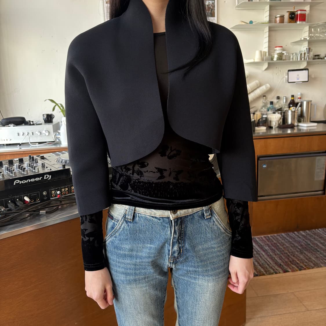 히로코 코시노 더블 매쉬 볼레로 상품이미지2