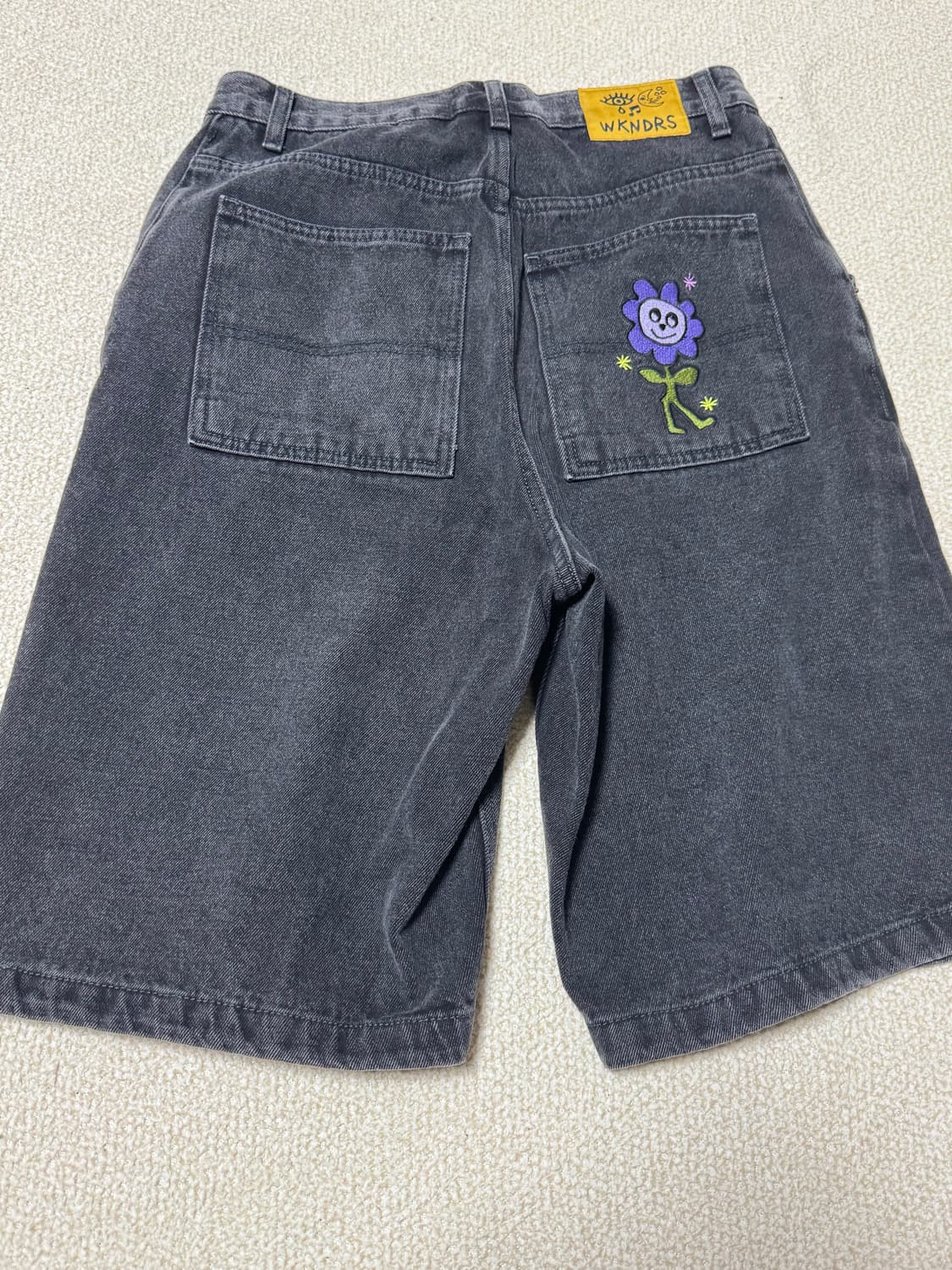 위캔더스 ISCREAM DENIM SHORTS (BLACK)  상품이미지2