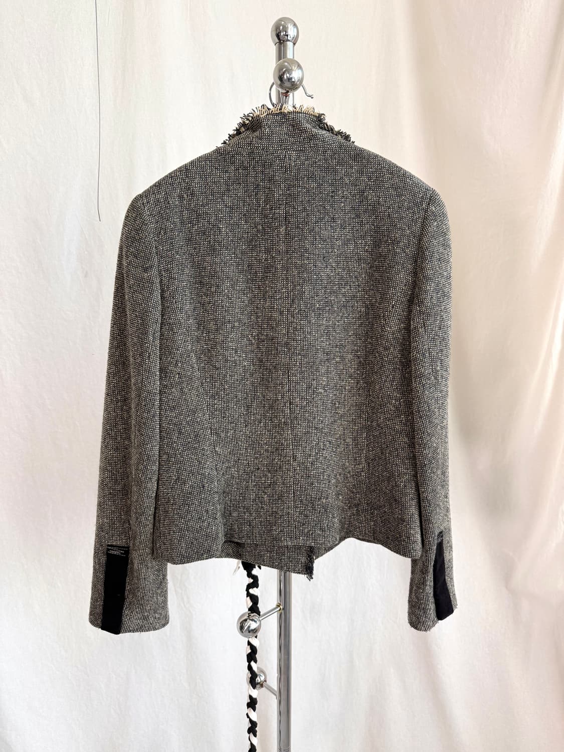 Hiroko Koshino 마이크로 프린지 트위드 블레이저 상품이미지7