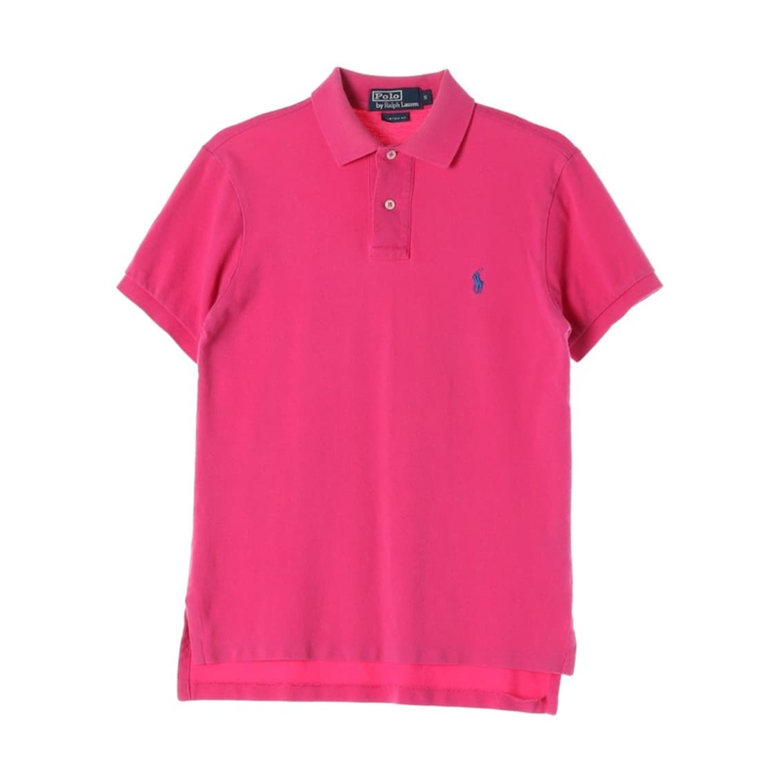 폴로 랄프로렌 핑크 커스텀핏 피케 반팔 카라티 S 상품이미지1