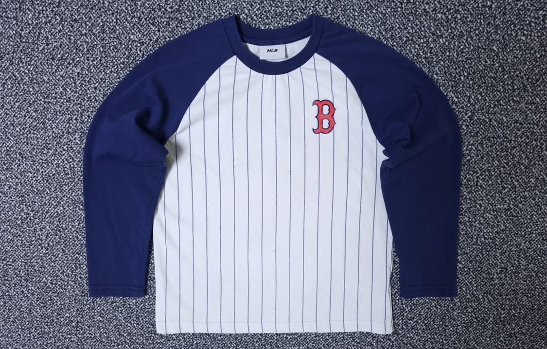 [무료배송][145]MLB 키즈 스트라이프 나그랑 긴팔티 야구티 상품이미지1