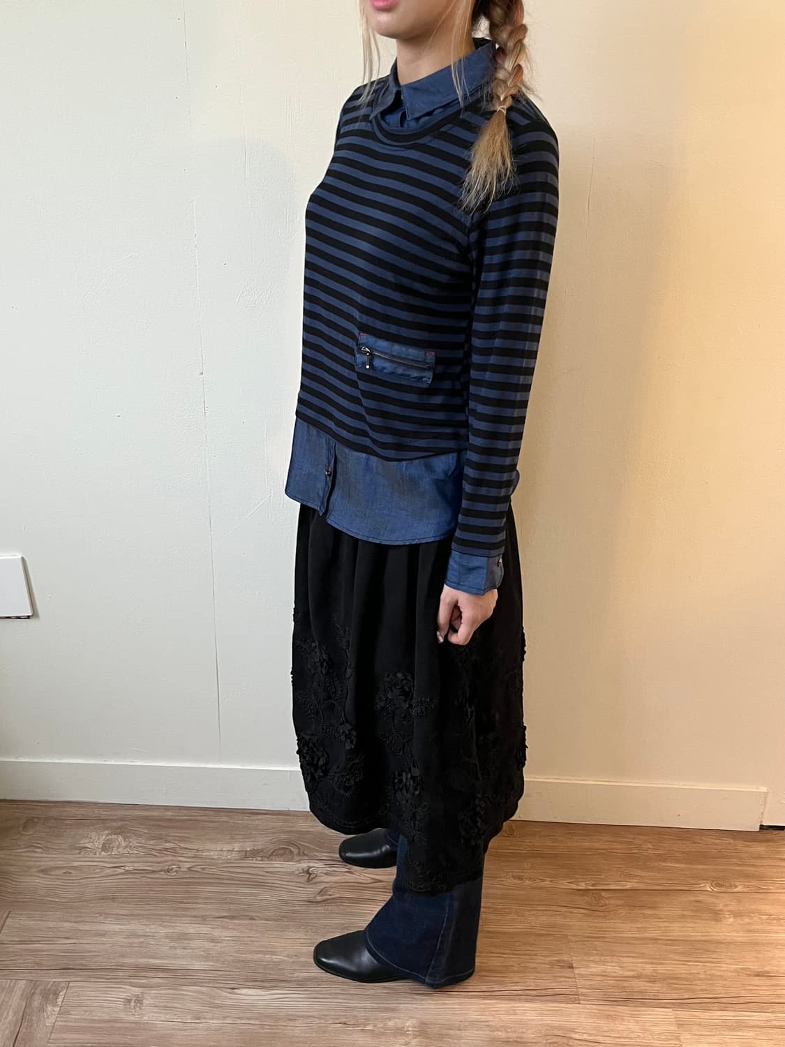 Bluebell 스트라이프 레이어드 셔츠 상품이미지8