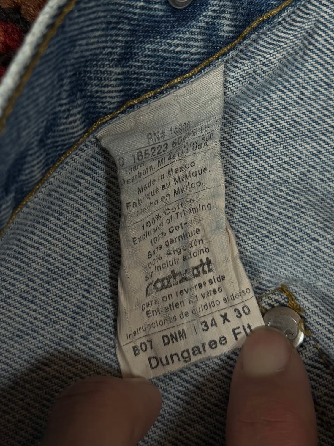 00's OG 칼하트 데님 더블니 칼하트 워크팬츠 썩블니 상품이미지9