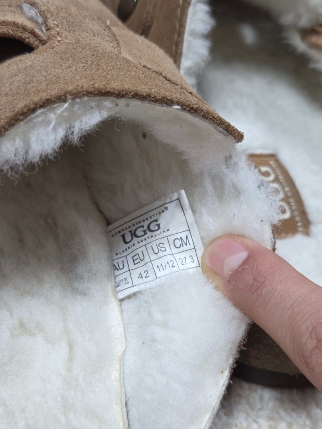 [오즈웨어 어그] 코르크 스웨이드 양털 클로그 슬리퍼 | 00222 상품이미지8