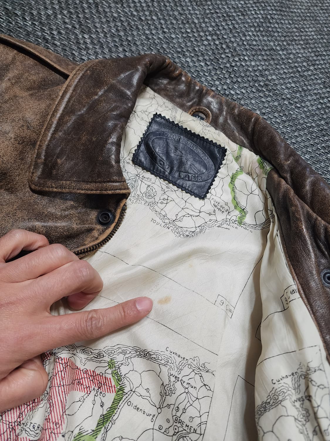 리얼레더 빈티지  자켓 M  상품이미지7