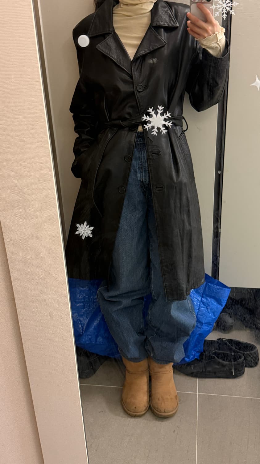 [Made in Italy] 파리 빈티지샵 구매 베라펠레 레더 코트 상품이미지6