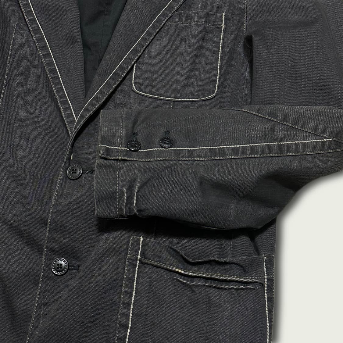 아르마니 익스체인지 스티치 데님 블레이저 상품이미지5