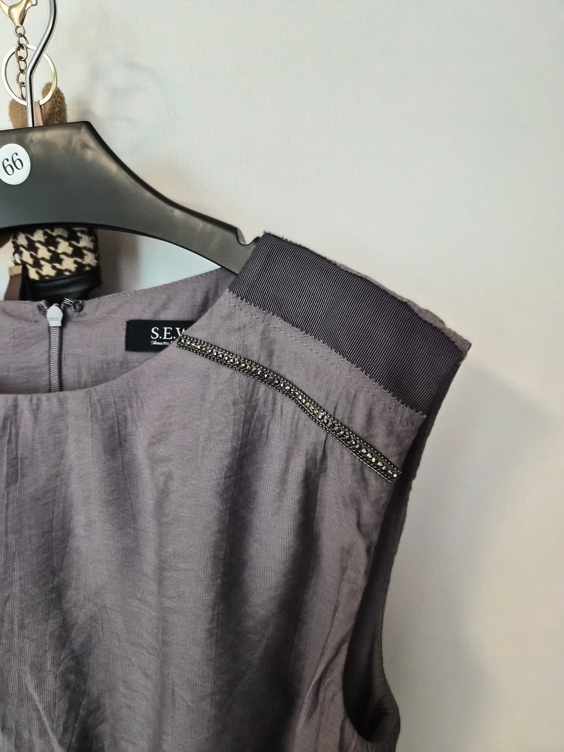 [S.E.W&G]새상품플라워 자수 비즈 원피스 (사이즈 55) 상품이미지4