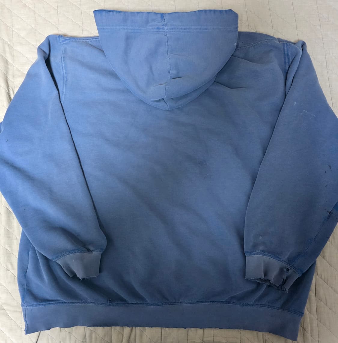 [XL] 빈티지 Y2K 나이키 센터 스우시 블루 데미지 후드티 트래쉬드 상품이미지7