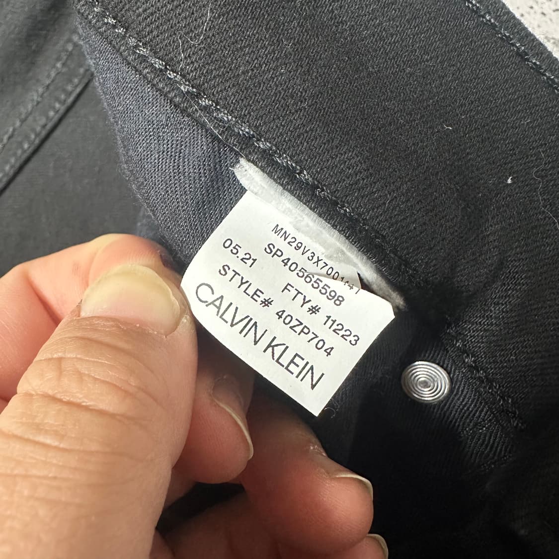 ✨ (바배) CK 캘빈클라인 흑청 데님 팬츠 상품이미지4